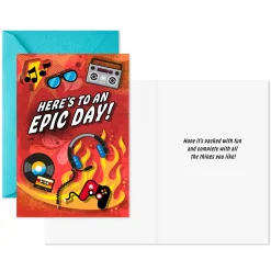 Sports and Music Fun Birthday Cards for Kids, Pack of 10
