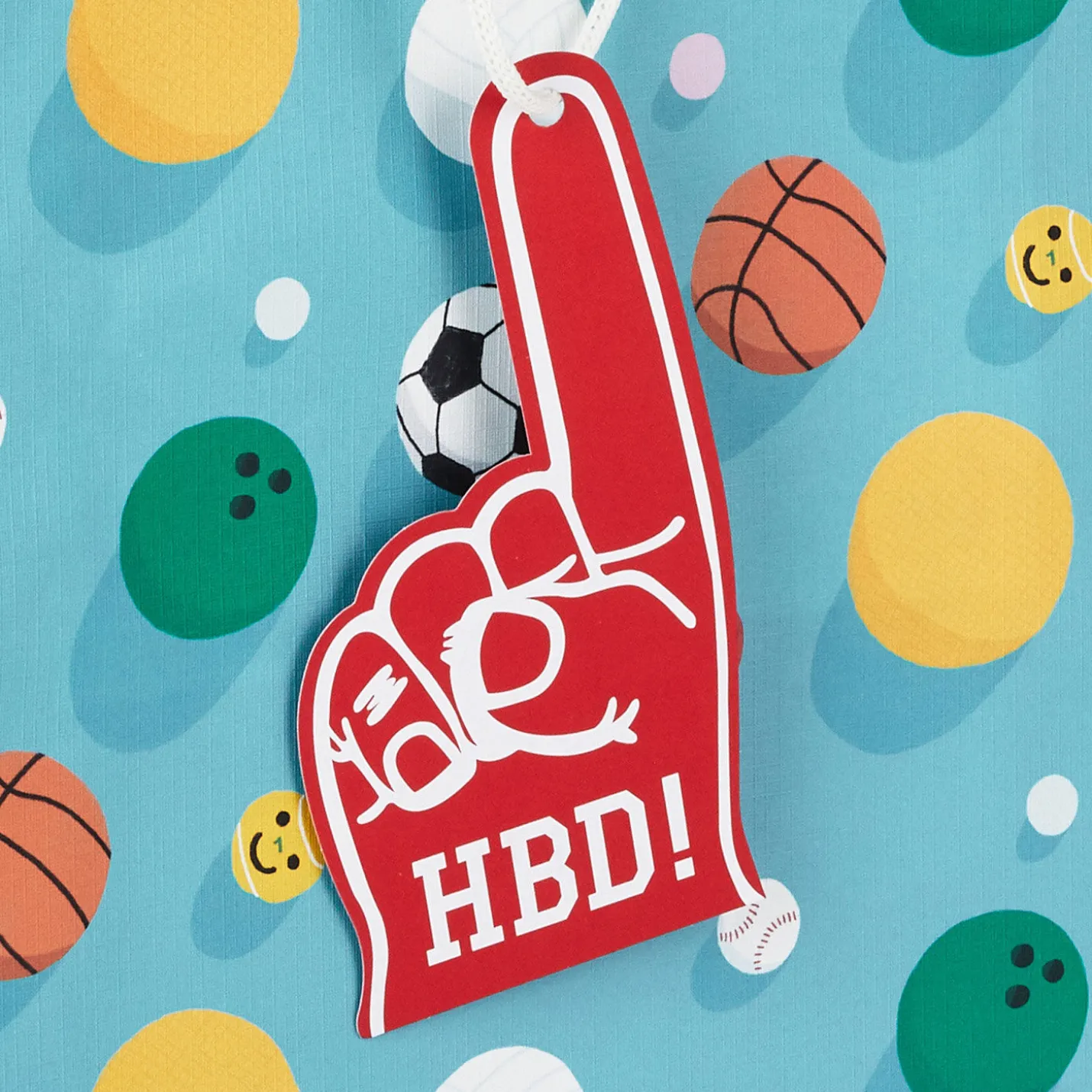 15" Sports Balls on Blue Extra-Deep Birthday Gift Bag