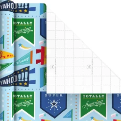 Sporty 3-Pack Wrapping Paper Mini Roll Bundle, 60 sq. ft. total