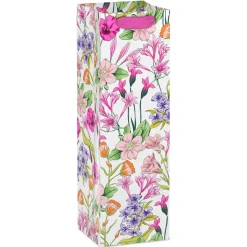 13" Spring Flowers Wine Gift Bag