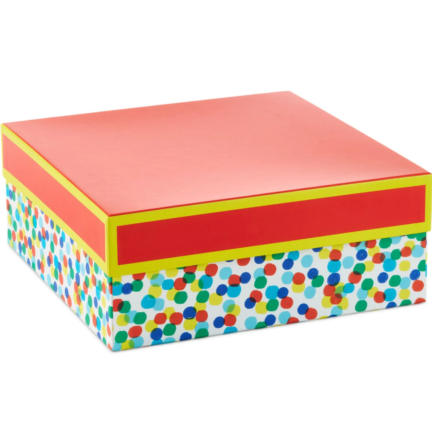 10" Square Colorful Dots Gift Box