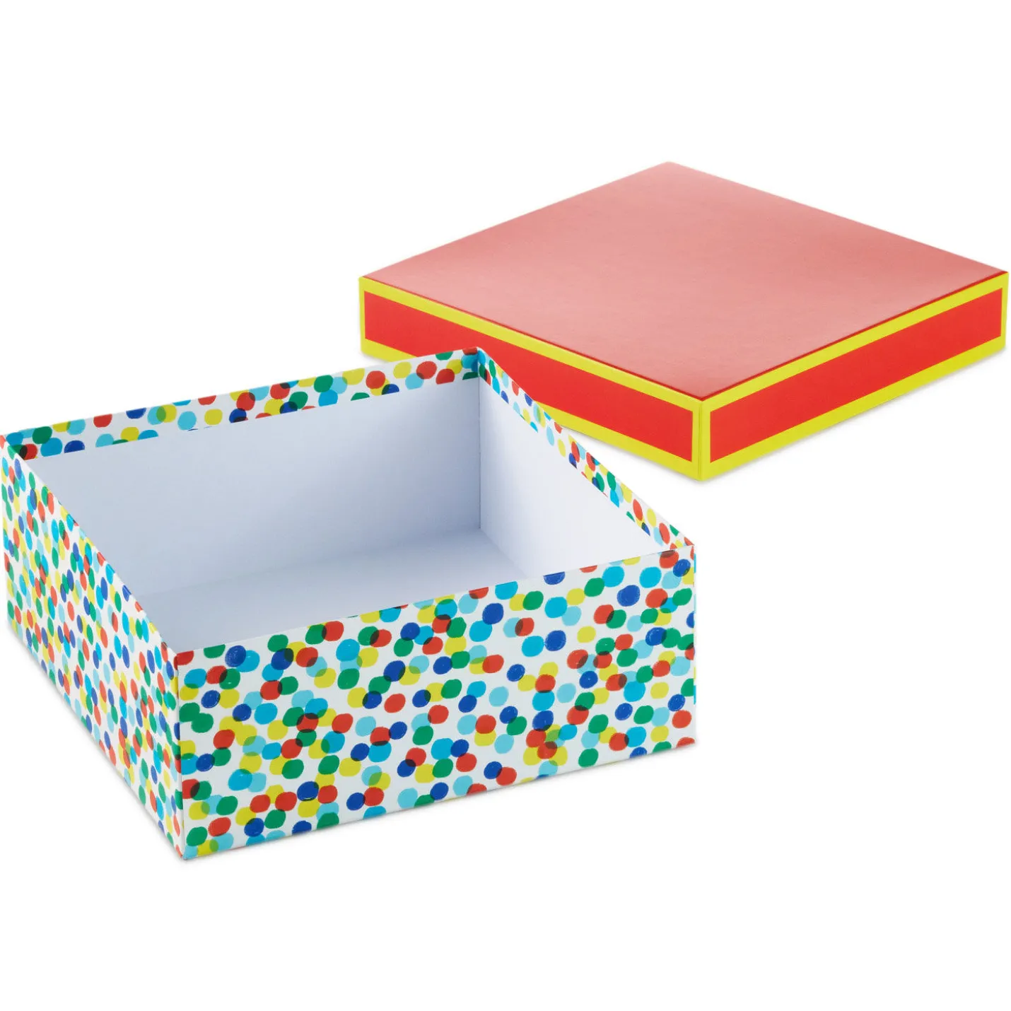 10" Square Colorful Dots Gift Box