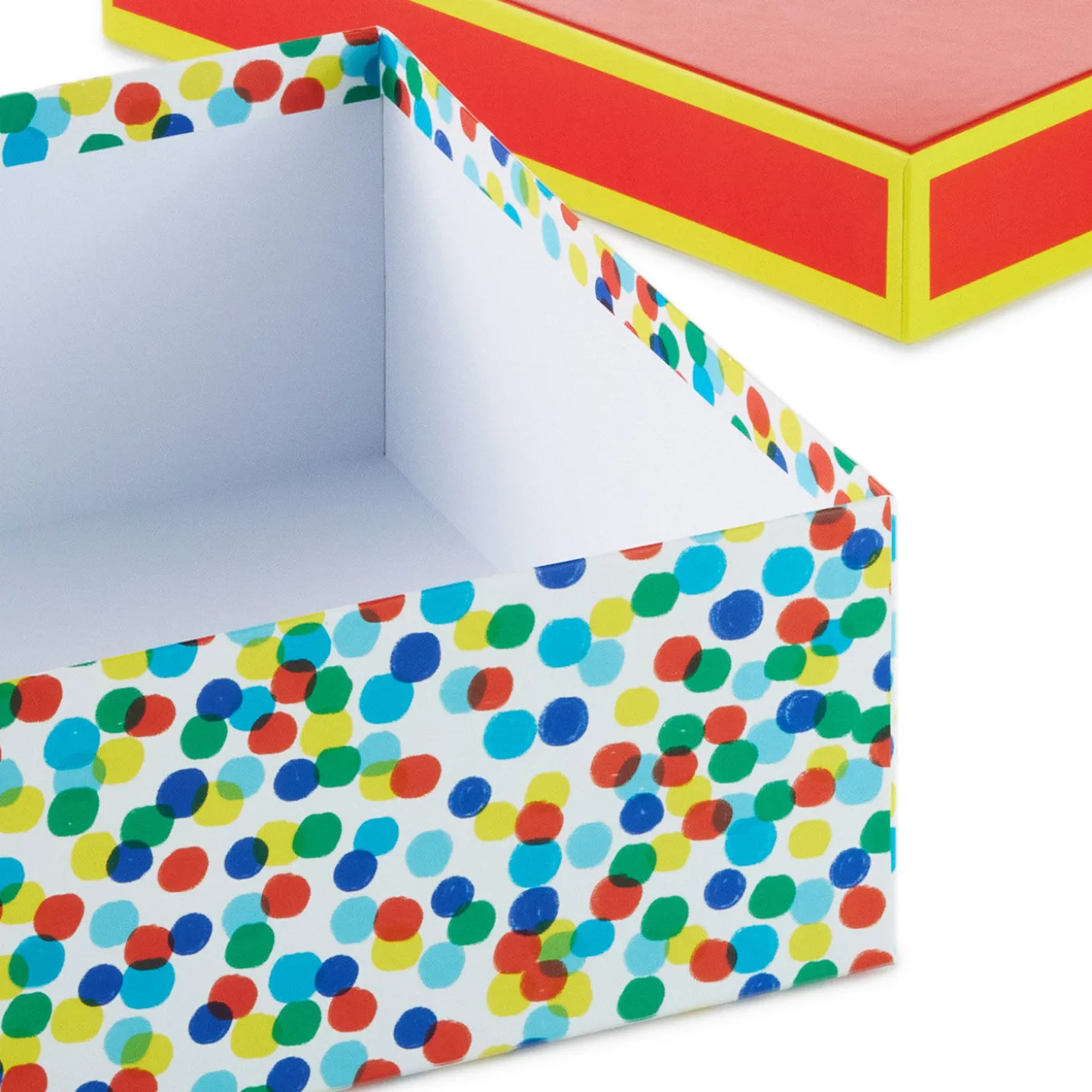 10" Square Colorful Dots Gift Box
