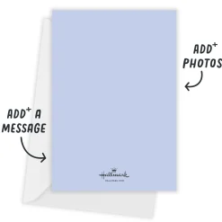Square Frame Blue Birth Announcement