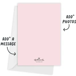 Square Frame Pink Birth Announcement