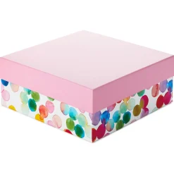 10" Square Watercolor Dots Gift Box