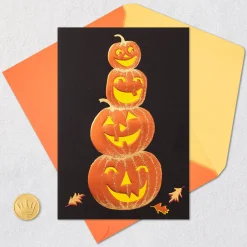 Stack of Pumpkins Halloween Card