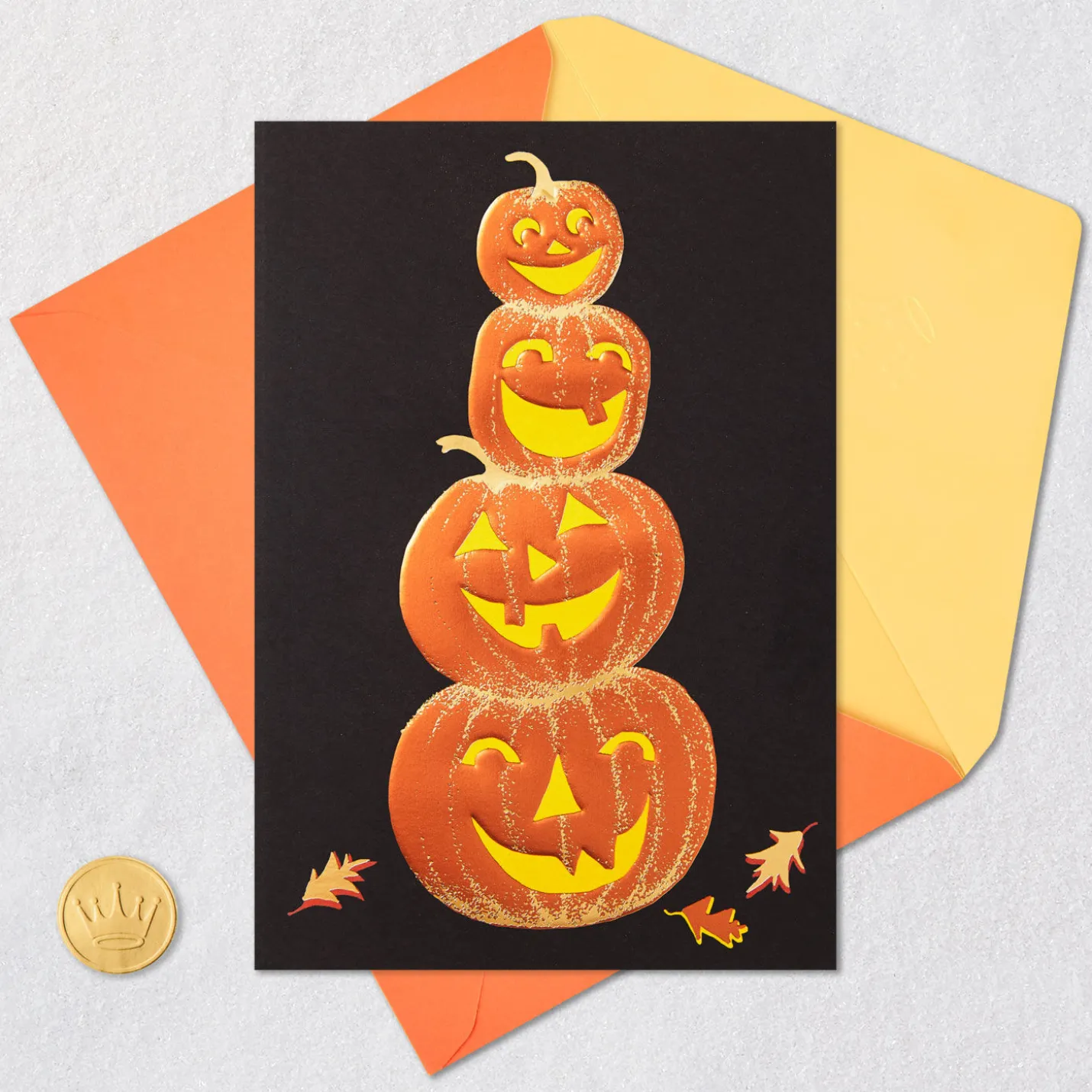 Stack of Pumpkins Halloween Card