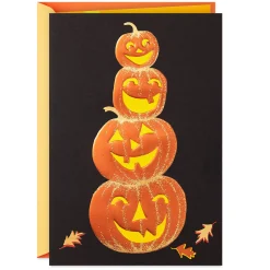 Stack of Pumpkins Halloween Card