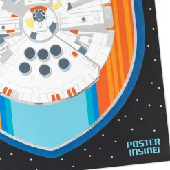 Star Wars™ Millennium Falcon™ Galactically Great Birthday Card With Fold-Out Poster