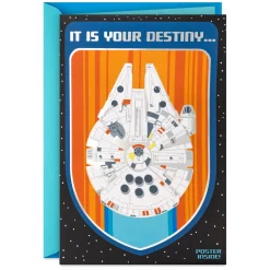 Star Wars™ Millennium Falcon™ Galactically Great Birthday Card With Fold-Out Poster