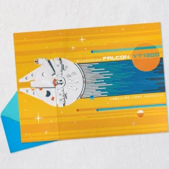 Star Wars™ Millennium Falcon™ Galactically Great Birthday Card With Fold-Out Poster
