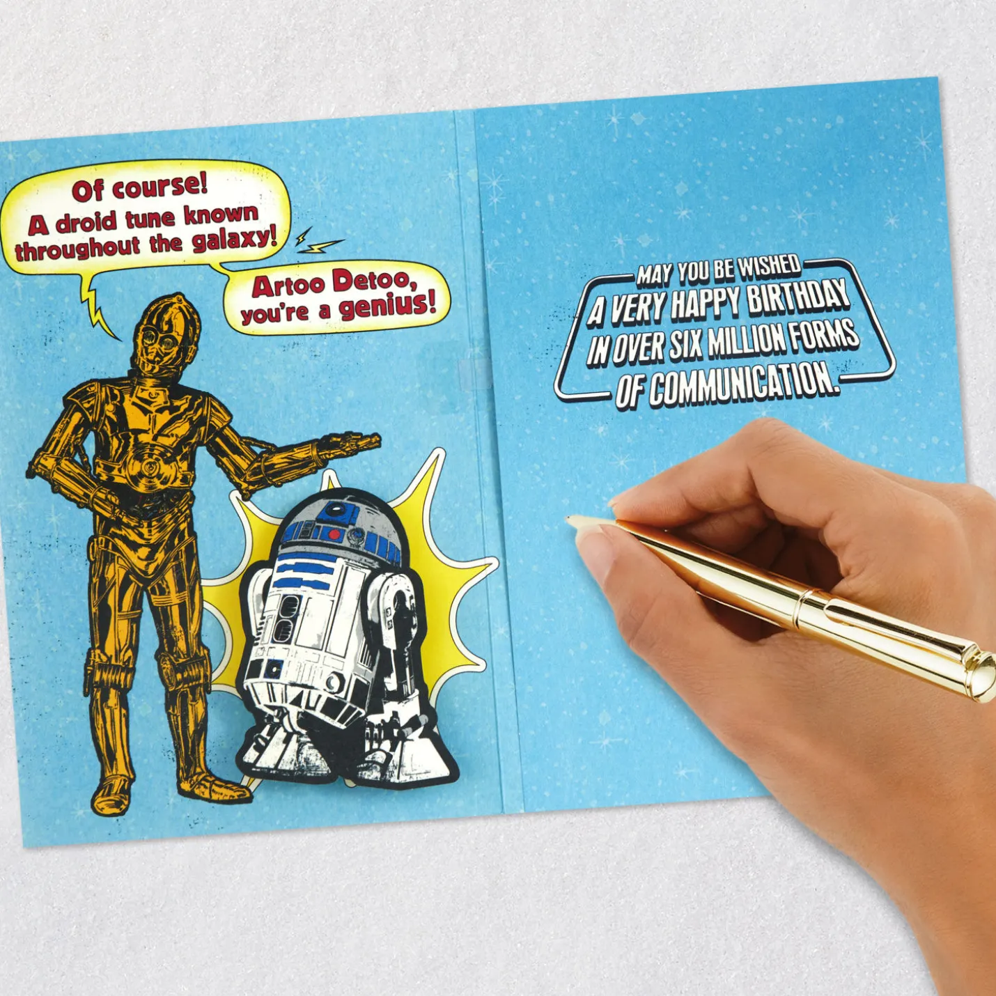 Star Wars™ R2-D2™ and C-3PO™ Droid Tune Funny Musical Birthday Card