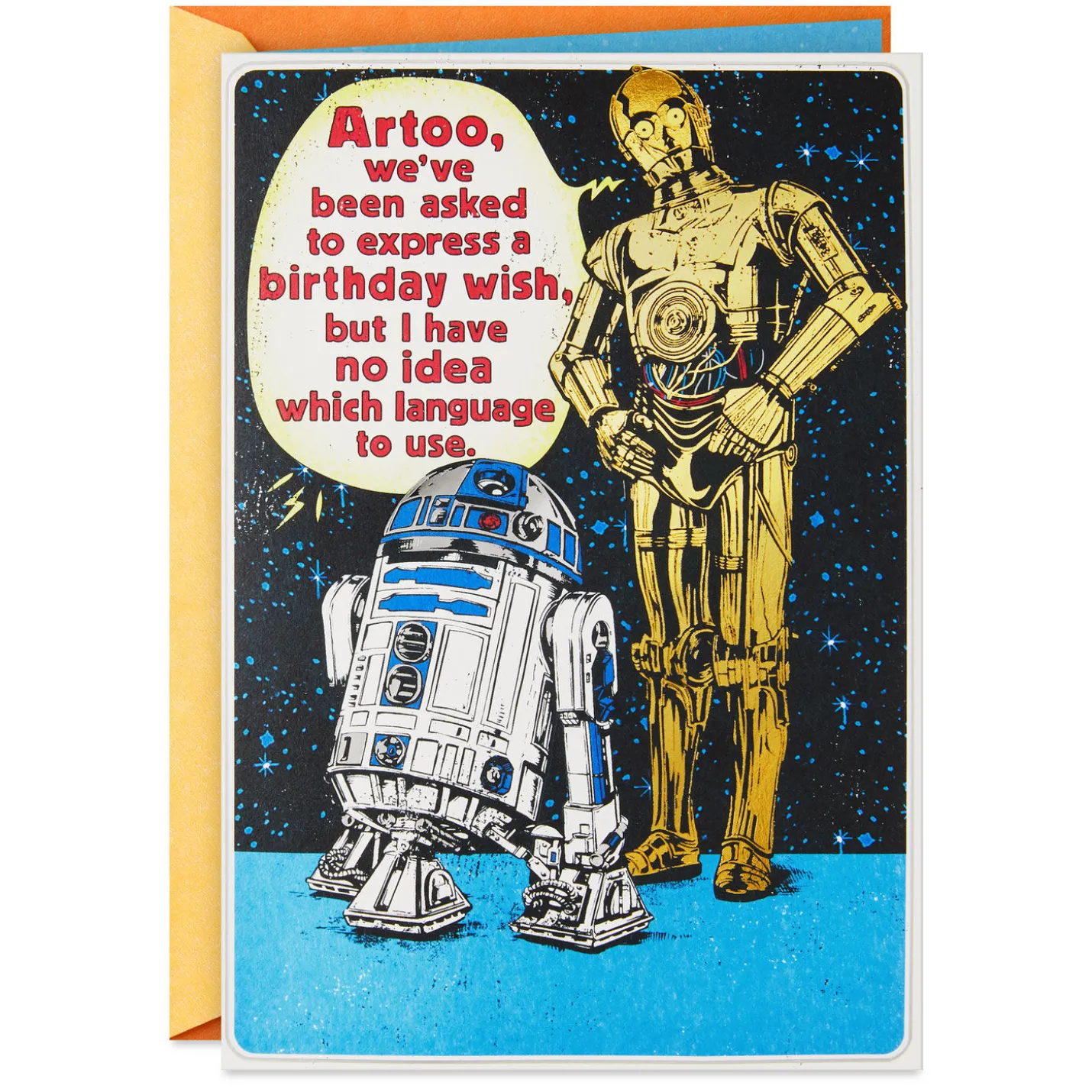 Star Wars™ R2-D2™ and C-3PO™ Droid Tune Funny Musical Birthday Card