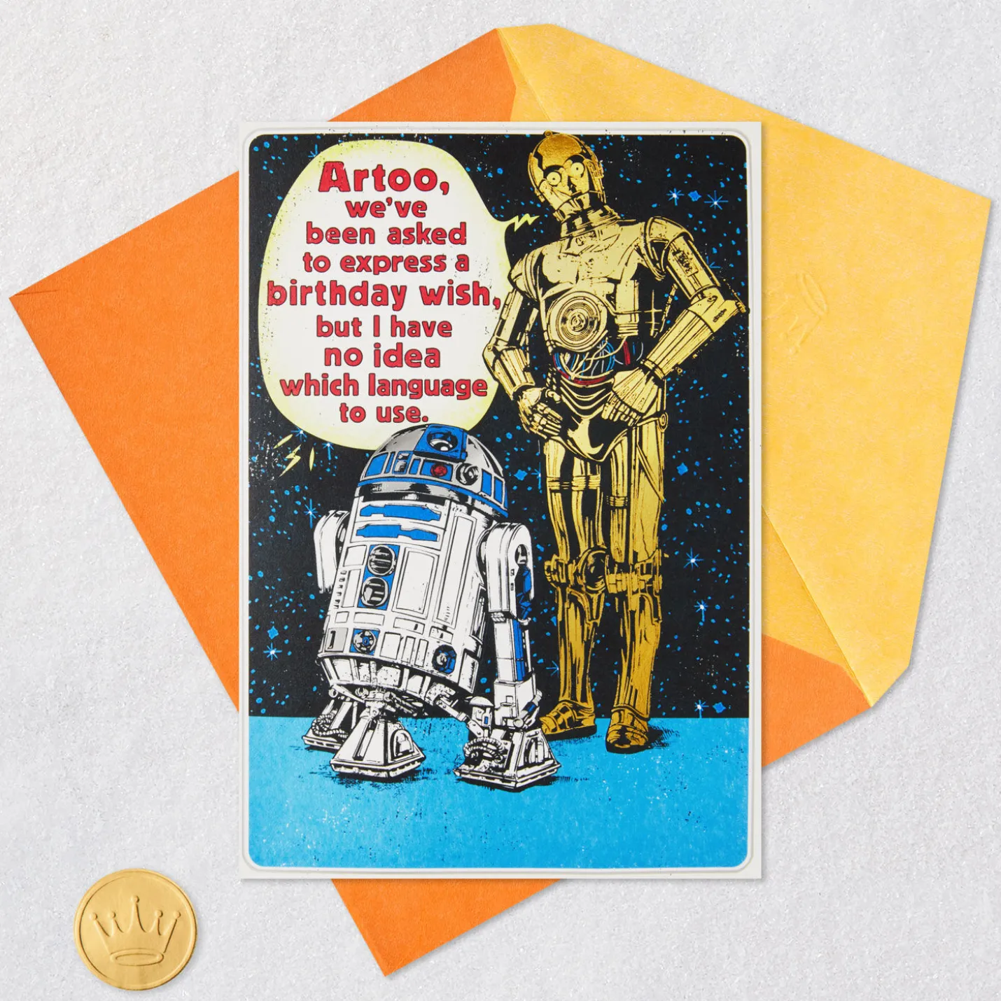 Star Wars™ R2-D2™ and C-3PO™ Droid Tune Funny Musical Birthday Card
