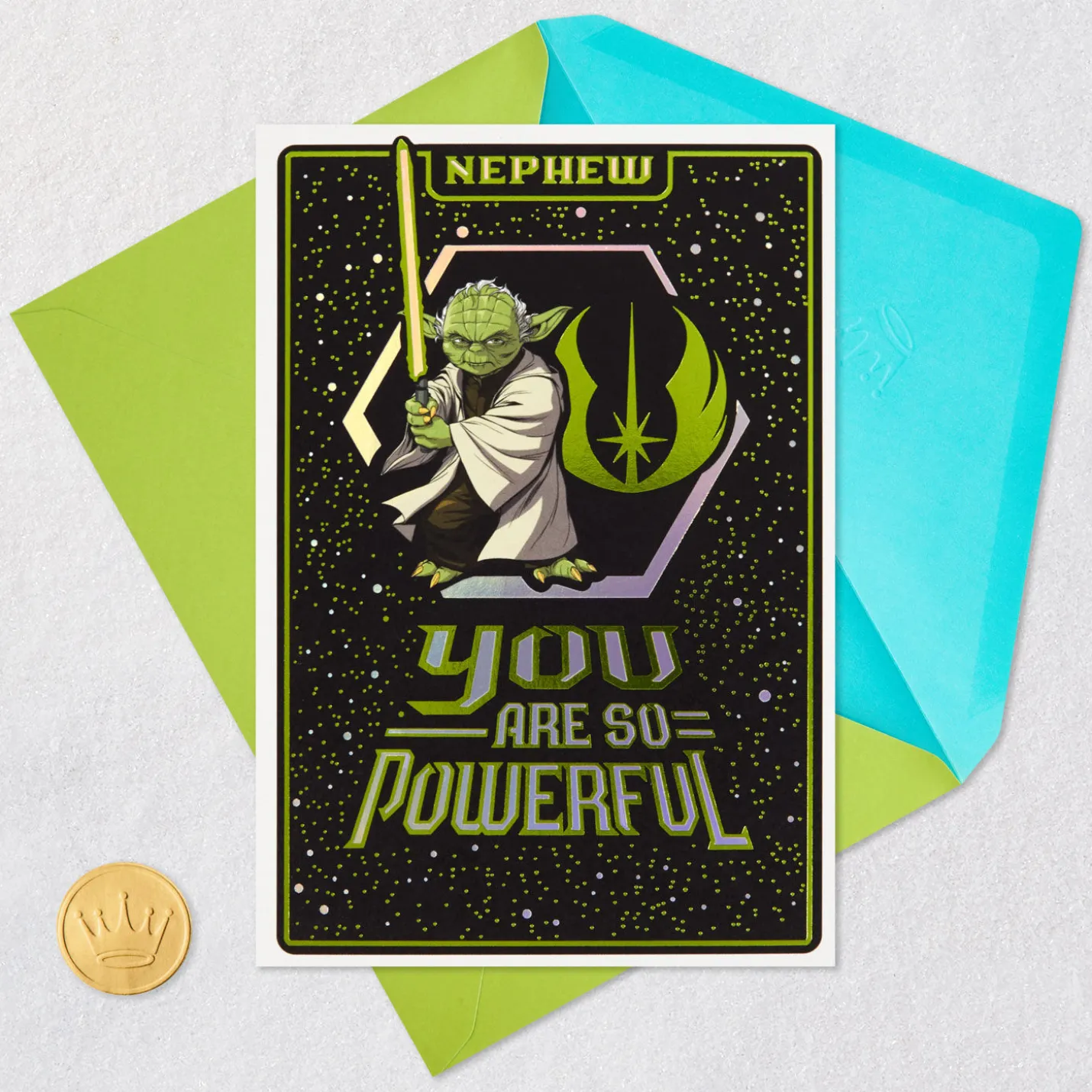 Star Wars™ Yoda™ Force for Good Birthday Card for Nephew