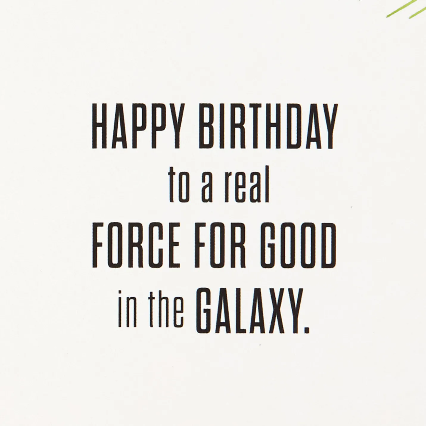 Star Wars™ Yoda™ Force for Good Birthday Card for Nephew