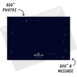 Starry O Holy Night Flat Christmas Photo Card