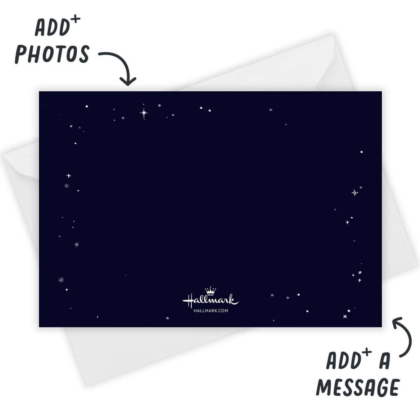 Starry O Holy Night Flat Christmas Photo Card