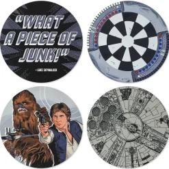 Star Wars™ Coasters in Sculpted Millennium Falcon™ Holder