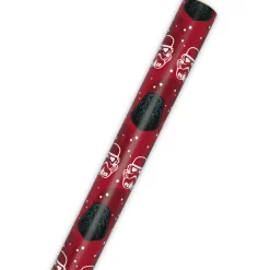 Star Wars™ Darth Vader™ and Stormtrooper™ Helmets on Red Holiday Wrapping Paper Roll, 25 sq. ft.