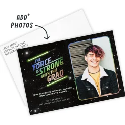 Star Wars™ Force is Strong Flat Graduation Party Invitation