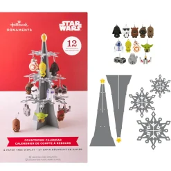 Star Wars™ Hallmark Countdown Calendar Paper Tree Set With 12 Mini Ornaments