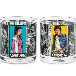 Star Wars™ Han Solo™ and Princess Leia™ Drinking Glasses, Set of 2