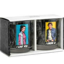 Star Wars™ Han Solo™ and Princess Leia™ Drinking Glasses, Set of 2