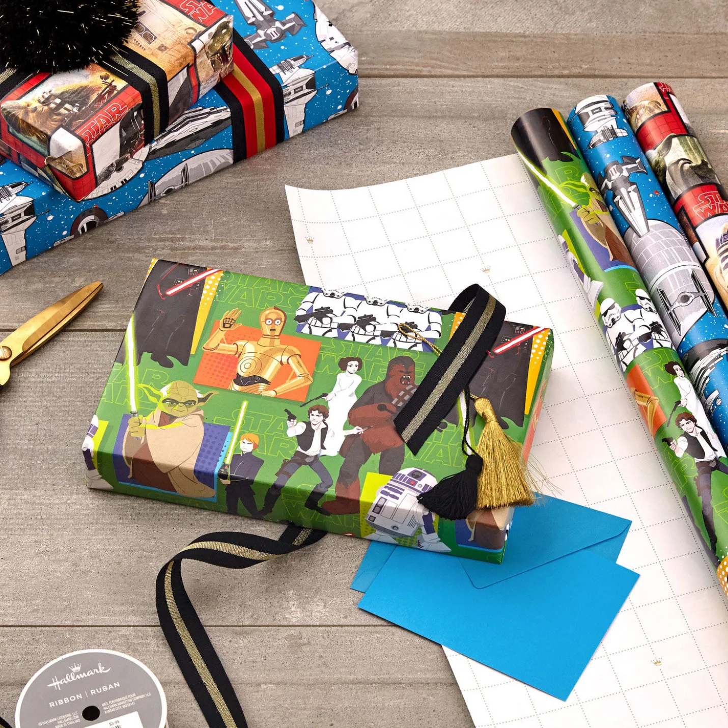 Star Wars™ 3-Pack Wrapping Paper Roll Bundle, 60 sq. ft. total