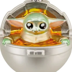 Star Wars: The Mandalorian™ Grogu in Pram Blown Glass Hallmark Ornament