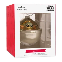 Star Wars: The Mandalorian™ Grogu in Pram Blown Glass Hallmark Ornament