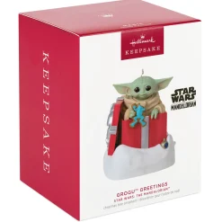 Star Wars: The Mandalorian™ Grogu™ Greetings Ornament With Sound and Motion