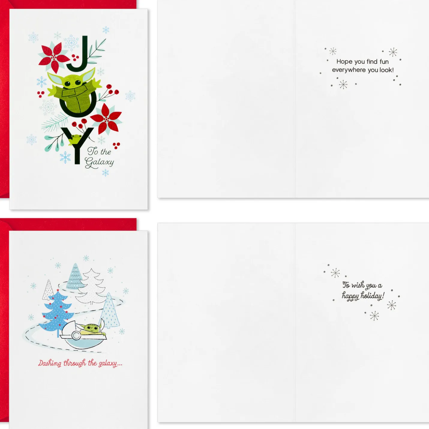 Star Wars: The Mandalorian™ Grogu™ Holiday Fun Boxed Christmas Cards Assortment, Pack of 16
