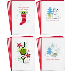 Star Wars: The Mandalorian™ Grogu™ Holiday Fun Boxed Christmas Cards Assortment, Pack of 16