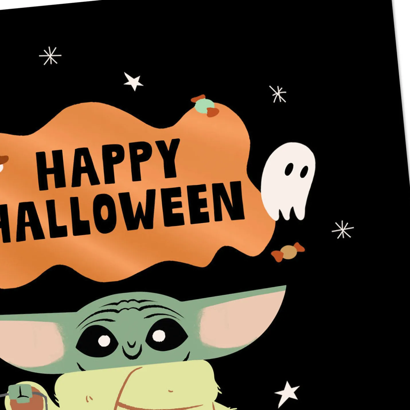 Star Wars: The Mandalorian™ Grogu™ and Ghosts Halloween Card