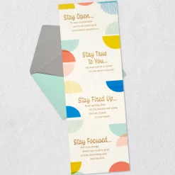 Stay Open, Focused and Positive Birthday Card for Daughter