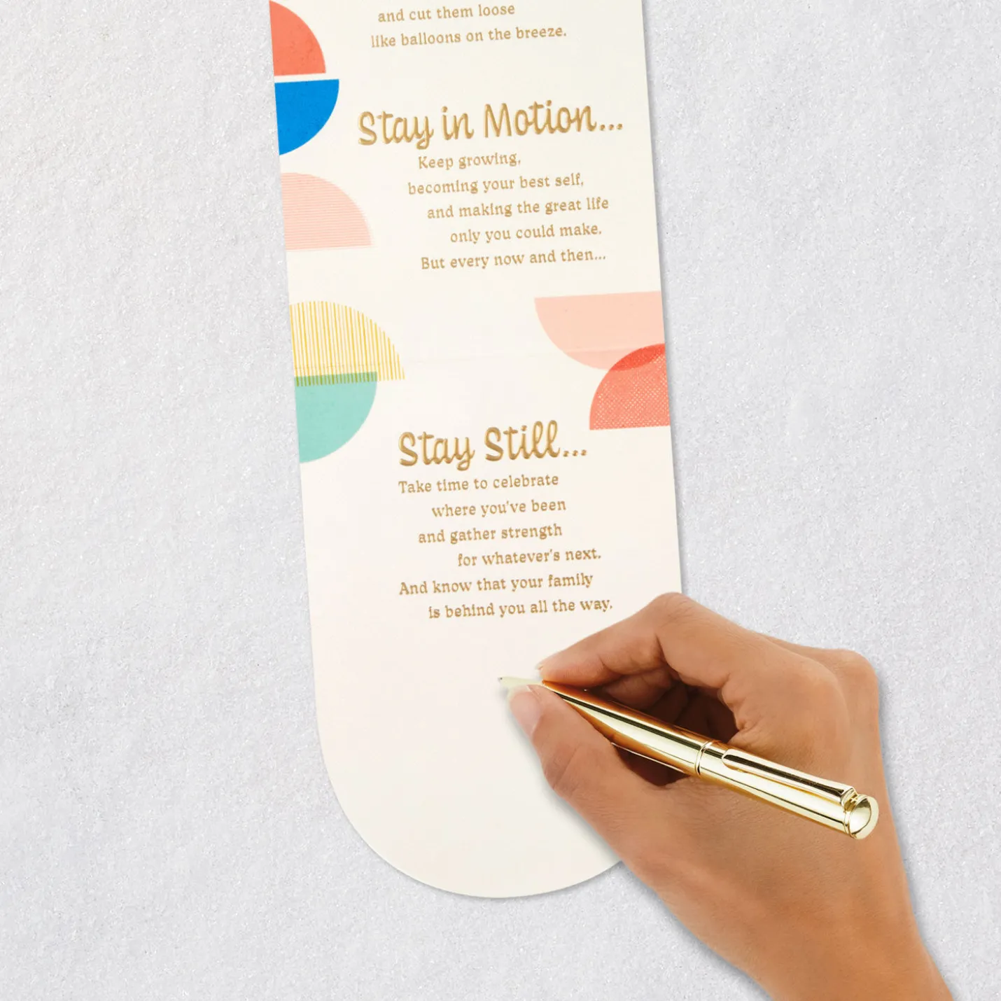 Stay Open, Focused and Positive Birthday Card for Daughter