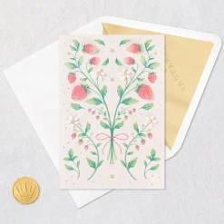 Strawberry Bouquet Blank Card