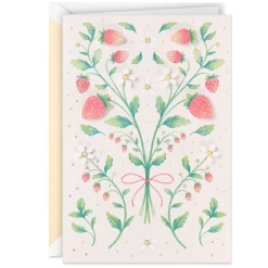 Strawberry Bouquet Blank Card