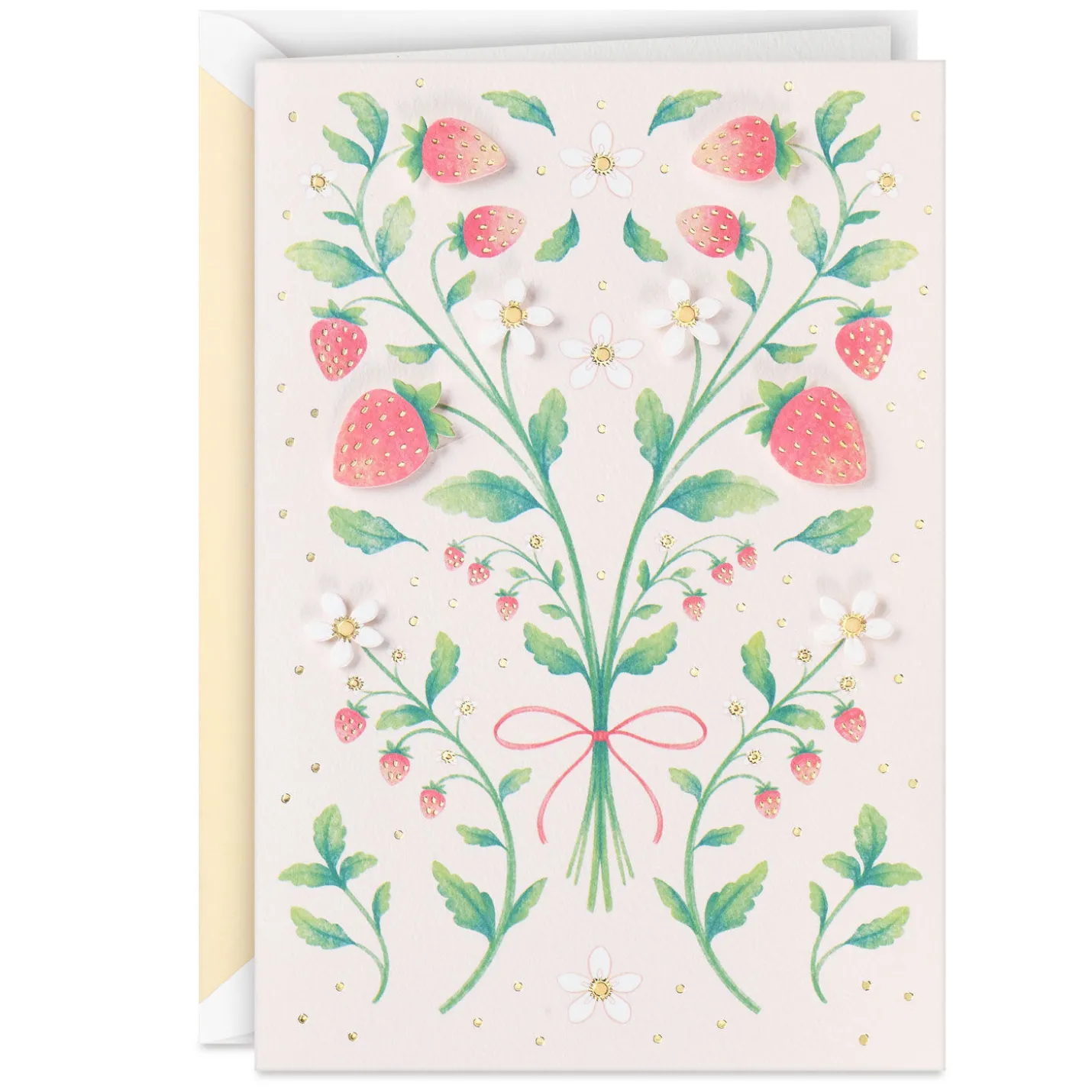 Strawberry Bouquet Blank Card