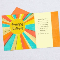 Sun Rays Birthday Card