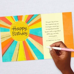 Sun Rays Birthday Card