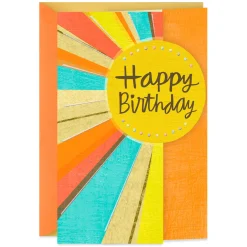 Sun Rays Birthday Card