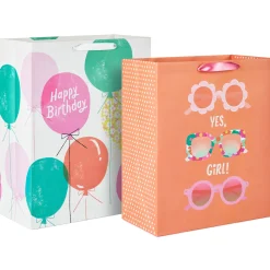 Sunglasses and Balloons 2-Pack Birthday Gift Bag Bundle