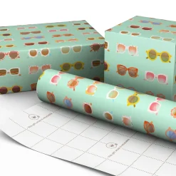 Sunglasses on Mint Wrapping Paper, 20 sq. ft.