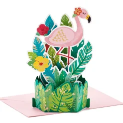 Sunny Hello Flamingo 3D Pop-Up Hello Card