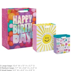 Sunshine and Flowers 8-Pack Assorted Gift Bag Bundle