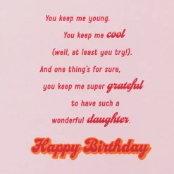 Super Grateful for You Birthday Card for Daughter