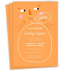 Surprise Party Flat Birthday Invitation